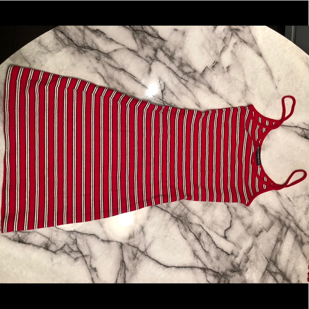 Red stripped dress